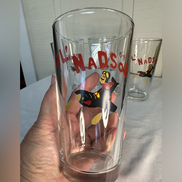 Vintage aviation glassware OL’ NADSOB Air Force Mustang - Picture 4 of 6